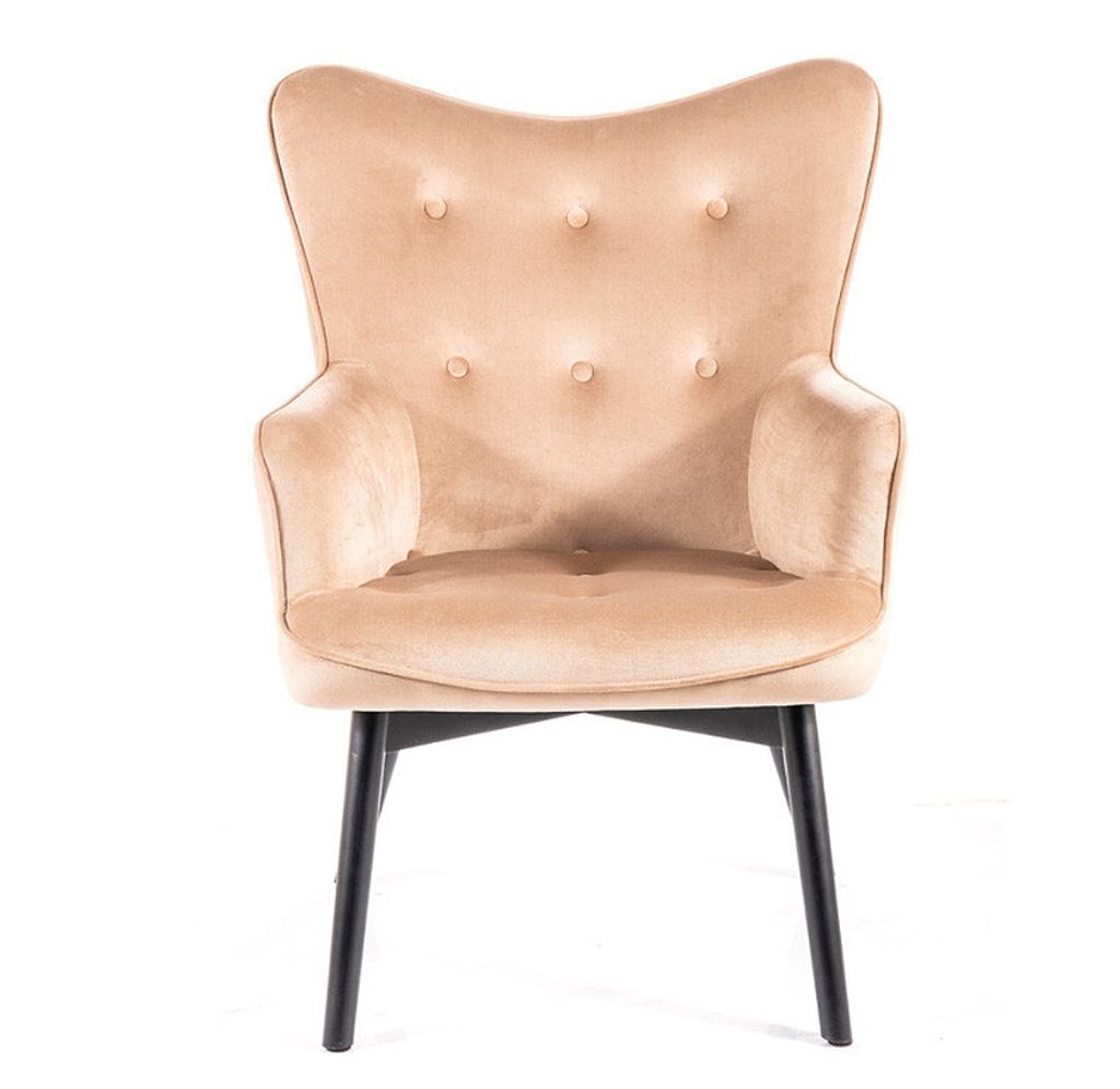 KAYLAN gepolsterter Sessel - schwarz / beige