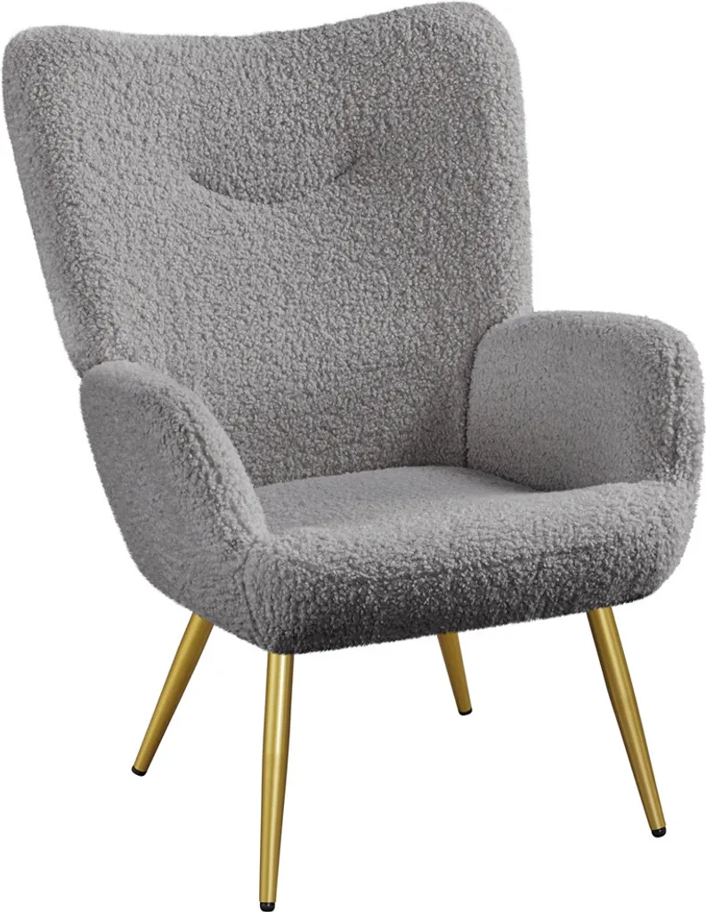 Siège de bureau gris 592303 avec dossier haut et piètement en métal - 3