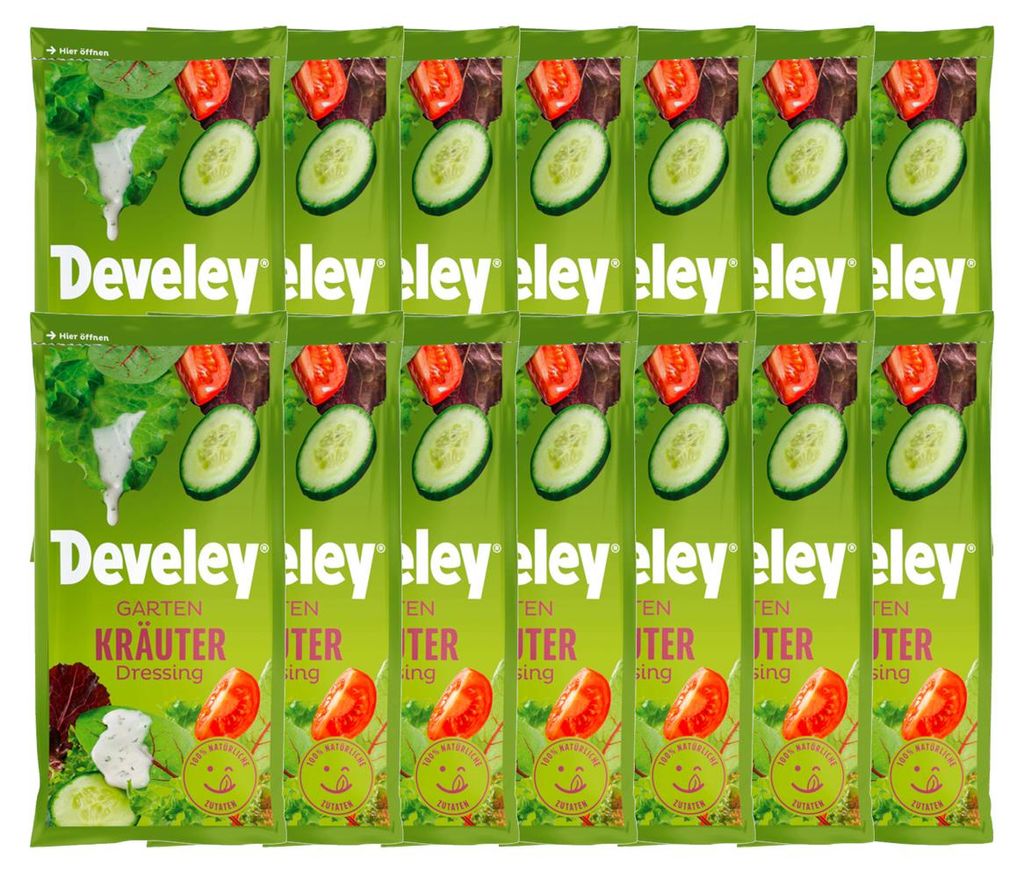 Develey saladedressing met tuinkruiden, licht zuur, 75 ml, Productafbeelding 