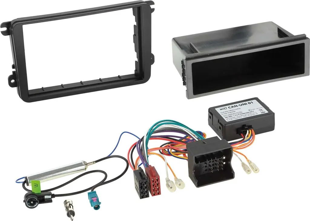 Adaptateur Autoradio 2 DIN pour VW Seat Skoda : Finition et CAN-Bus inclus