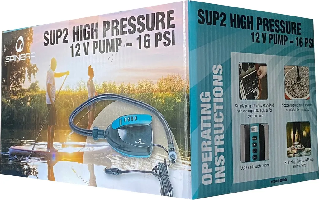 Pompe 12V pour SUP Gonflable Spinera SUP2 Idéale pour Plage et Sorties