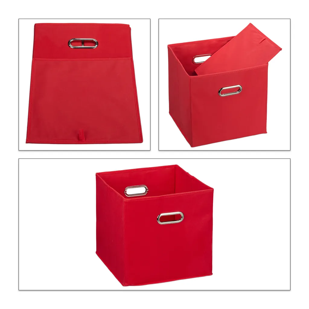 Relaxdays Scatola Portaoggetti, Set 6 Box a Cubo da Scaffale, HLP