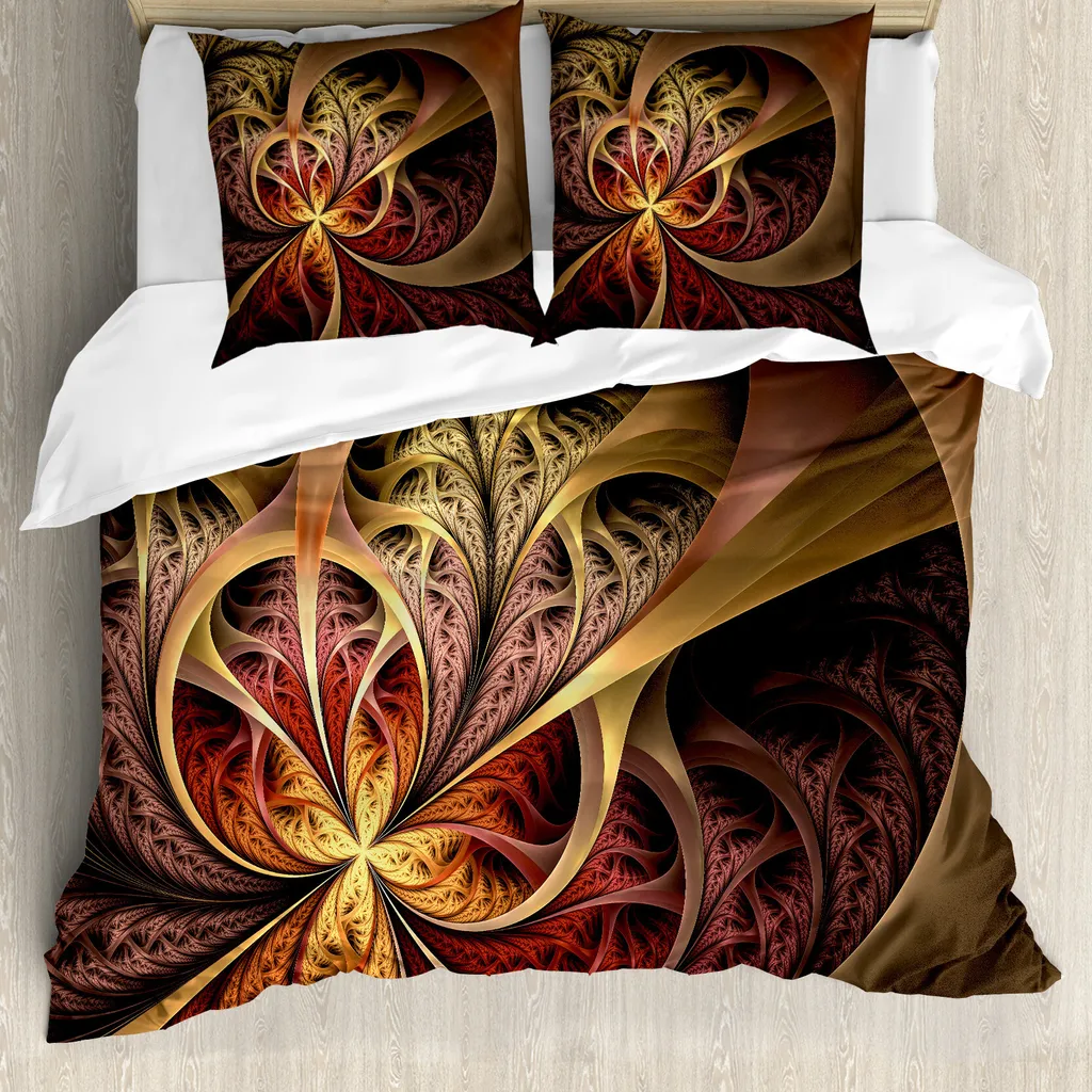 ABAKUHAUS Set Copripiumino Fractal Matrimoniale Gotico Antiacaro