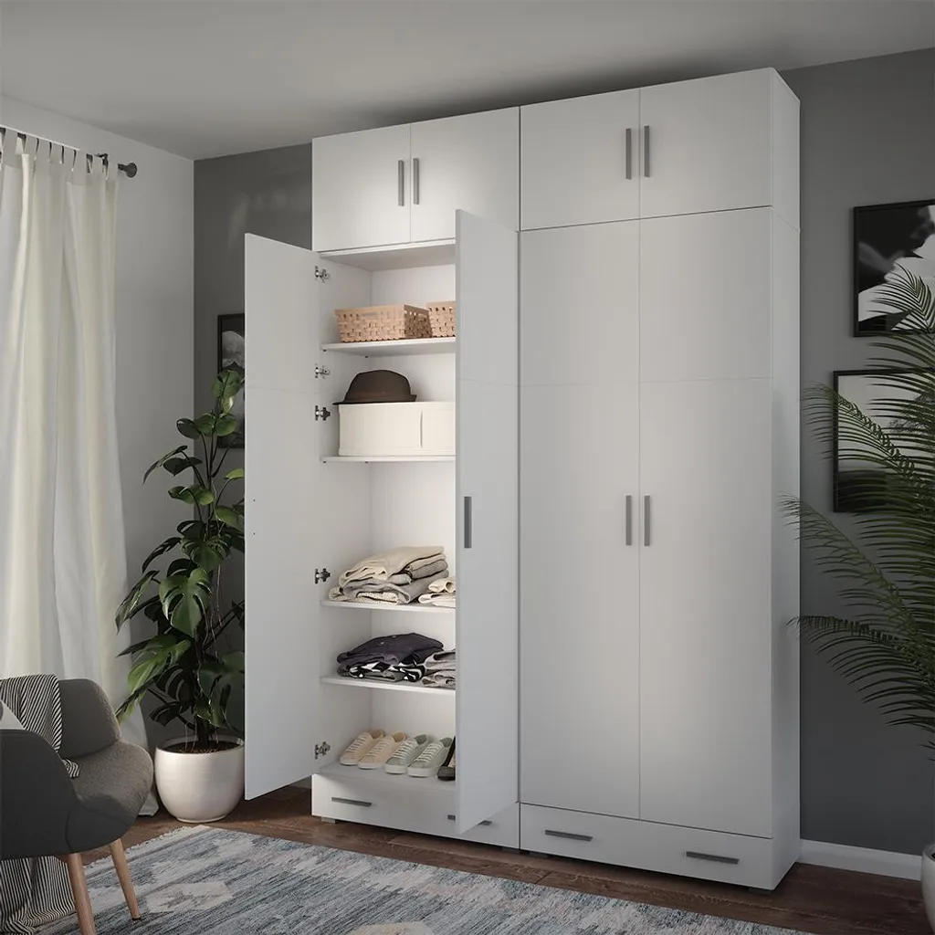 Optimisation Bureau avec le Module Vicco Ingo Blanc 80x40cm à 2 Portes Fermées - 6
