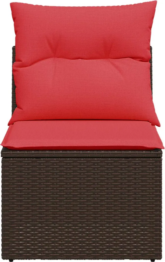 Divano vidaXL Giardino Polirattan Marrone - Modulo Centrale Resistente