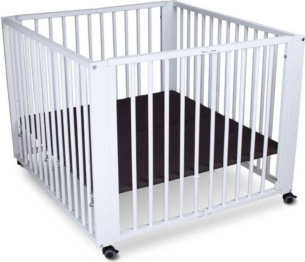 tiSsi Zusammenklappbares Laufgitter Moritz 90x95x75 cm Weiß