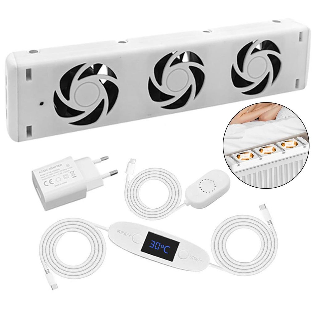 Heizkörper Ventilator, 3.0 Smartes Heizgebläse Heizung Ventilator Mit Wärmesensor Langlebiger Heizverstärker Für Unterheizungen Und Heizkörper