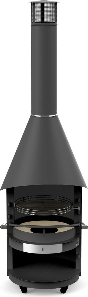 Gartenkamin Fuego 70 Edelstahl schwarz