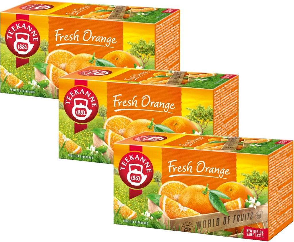 Teekanne frische Orange Tee 3x 20 Teebeutel - Früchtetee Produktbild 