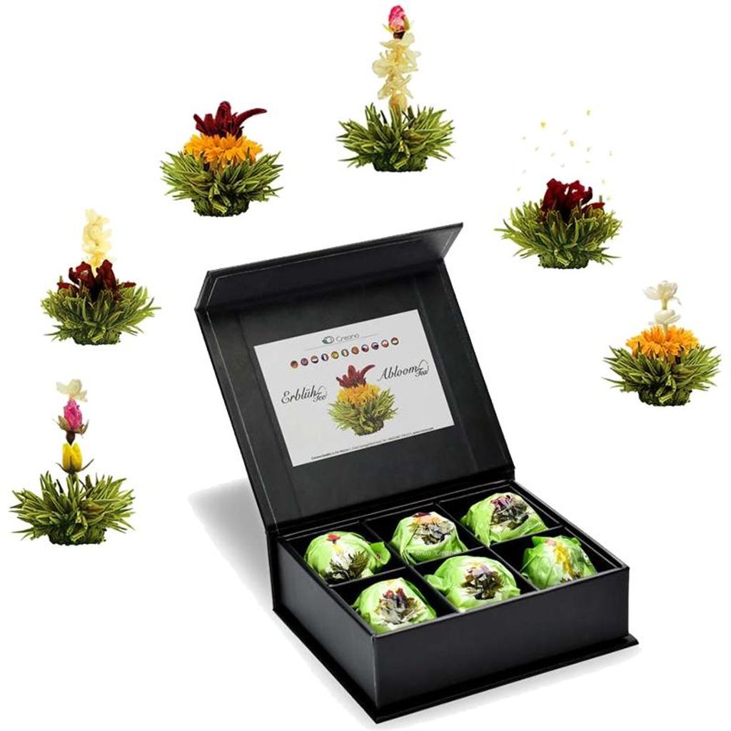Creano 6 fiori di tè confezione regalo tè verde in elegante Immagine del prodotto 
