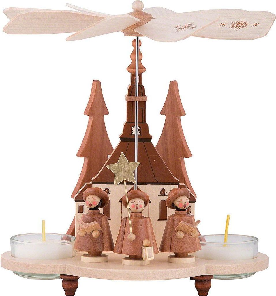 1-stöckige Pyramide Kurrende natur (19,5cm) von Christian Ulbricht