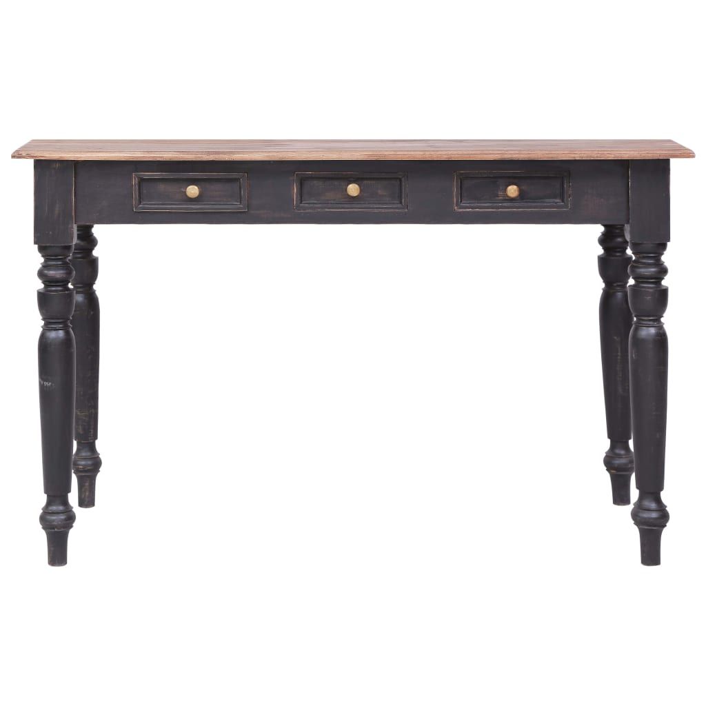 vidaXL Bureau avec 3 tiroirs 117×57×75 cm bois massif Image du produit 