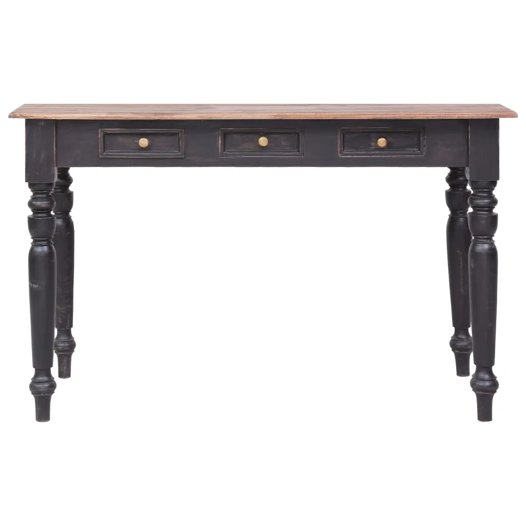 Petit Bureau Robuste en Bois Massif pour Gagner de la Place et Ranger