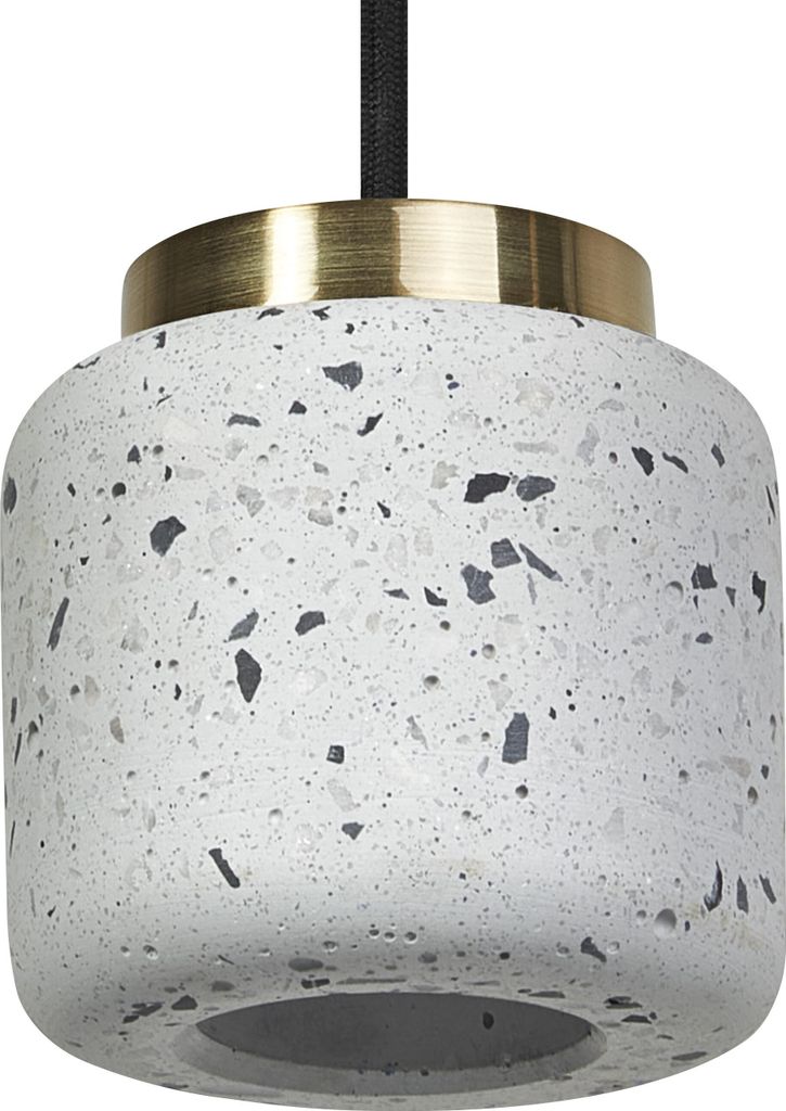 OSRAM Decor Terrazzo dekorative Pendelleuchte mit Terrazzo-Kugel, 100mm, mit GU10 Stecksockel, weiß