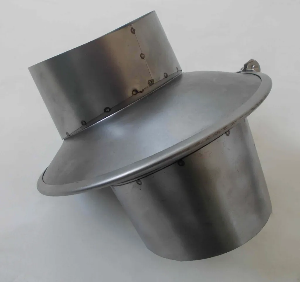 Coude de caisson pivotant DN 120 mm avec coulisse réglable de 0-60 mm - 3