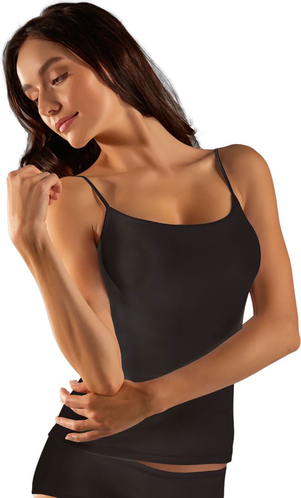 Nina von C. Pure Spaghettitop PURE Feininterlock Schwarz
