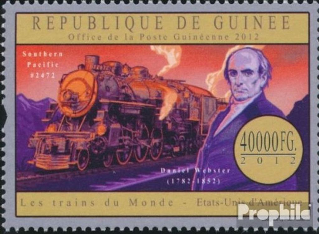 Briefmarken Guinea 2012 Mi 9602 (kompl. Ausgabe) postfrisch Züge der USA (Southern Pacific # 2472)
