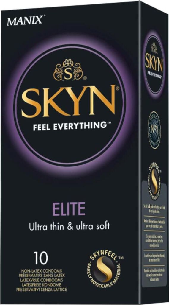 10 Stück SKYN Elite Kondome Skynfeel Latexfrei Extra Dünn Extra Weich 53mm Breit