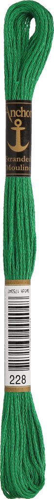 Anchor Sticktwist 4635000-00228 grün Stickgarn, 100 % Produktbild 