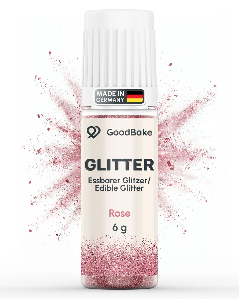 GoodBake Essbarer Glitzer Rosa 6g – Tortendeko, Produktbild 