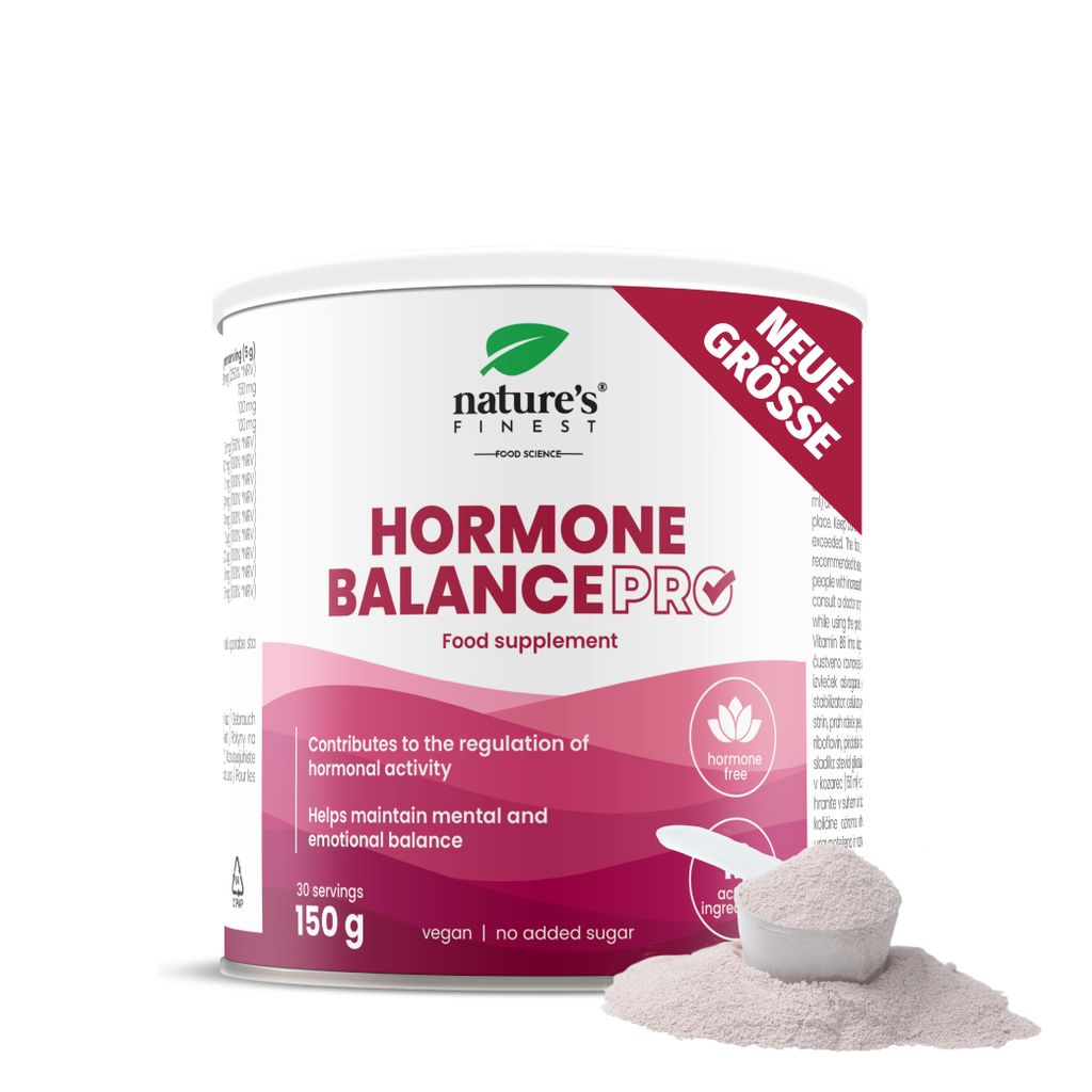 Hormone Balance PRO - für Frauen mit Ashwagandha, Johanniskraut, B‐Komplex, Zinkgluconat, Folsäure & Niacin Hormone Harmony - 150 g