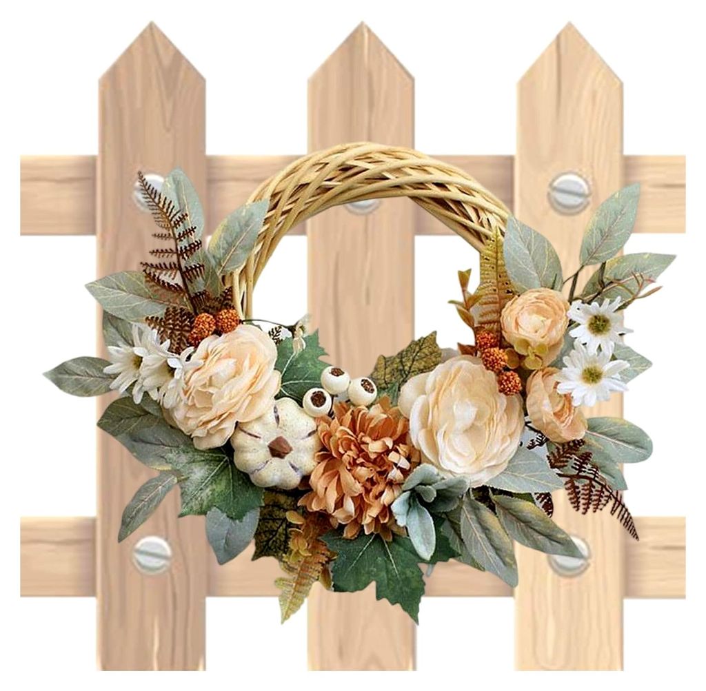 Erntedankfest - Beeren Deko für Tür, 38 cm mit Haken, saisonale Dekoration für Haus, Wohnung, Schule, Hotel, Garten