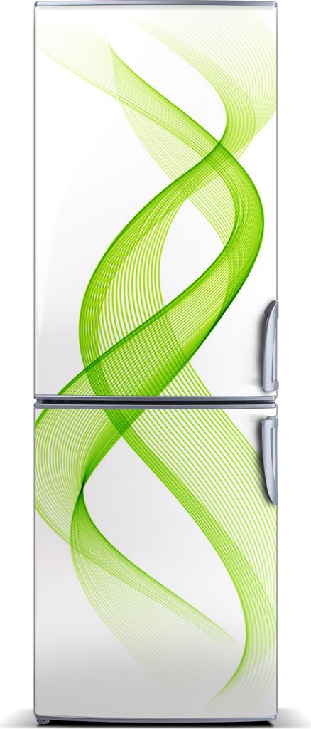 Tulup Kühlschrankdekoration - Magnetmatte - 60 cm x 180 cm - Magnet auf dem Kühlschrank - Bunte Wellen