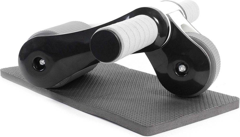 LUXTRI Bauchroller mit Kniematte 240 x 170 mm, Ab Roller klappbar mit 2 Rädern, Bauchmuskeltrainer zur Stärkung des Oberkörpers, Bauchroller, Ab...