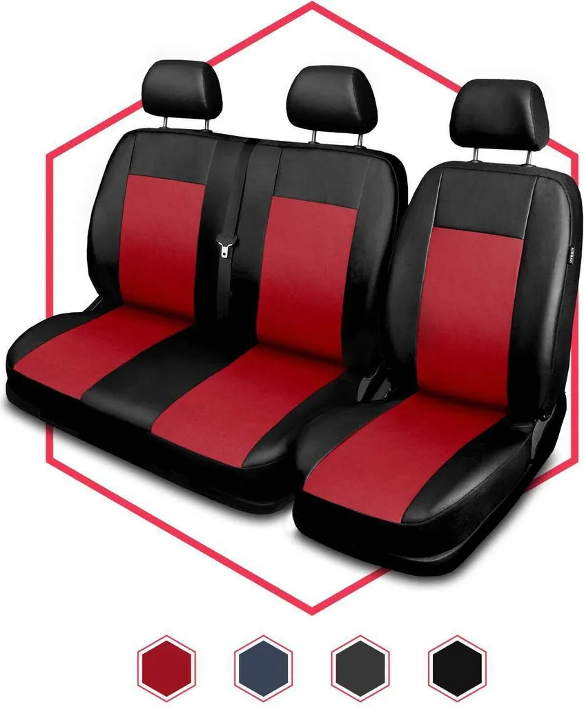 Offerta Coprisedili Auto Universali Rossi per VW T3 Transporter 1+2 Anteriore