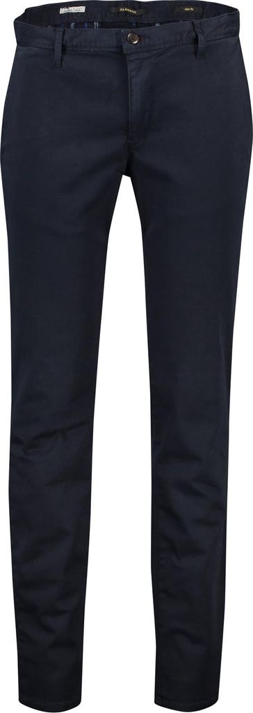 Baumwollene Alberto Chino Rob dunkelblau Slim Fit Produktbild 