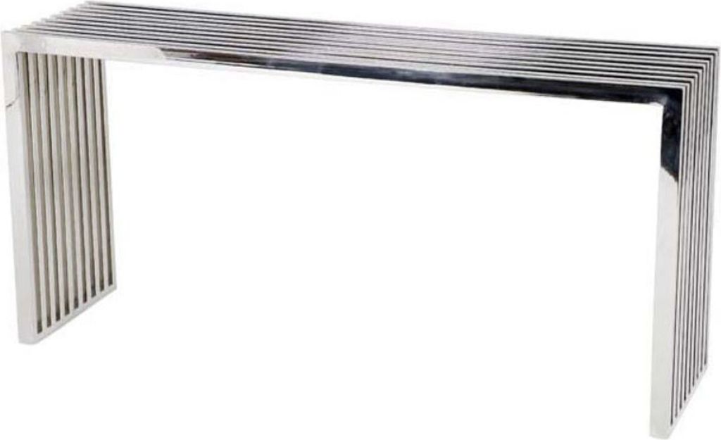 Casa Padrino Luxus Edelstahl Konsolentisch 150 x 38 x H. 73 cm - Designermöbel