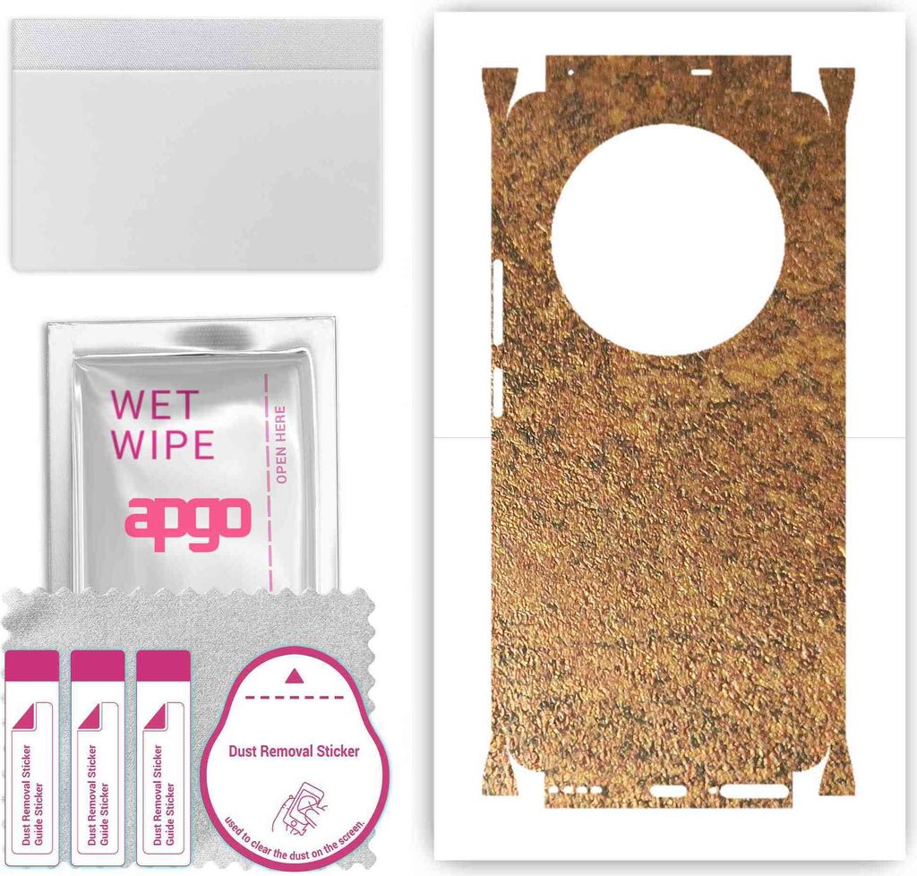 apgo Rückseite + Seiten Schutzfolie, Skin, kompatibel mit Realme 12 Pro, Hinten Displayschutzfolie aus Vinylfolie, kratzfest, einfache Montage - R...