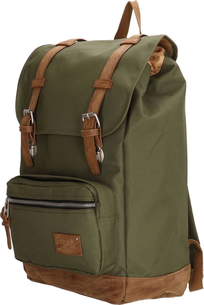 Großer Herren Damen Rucksack Kurierrucksack Laptop Tablet Fach Schule Uni Arbeit Olive
