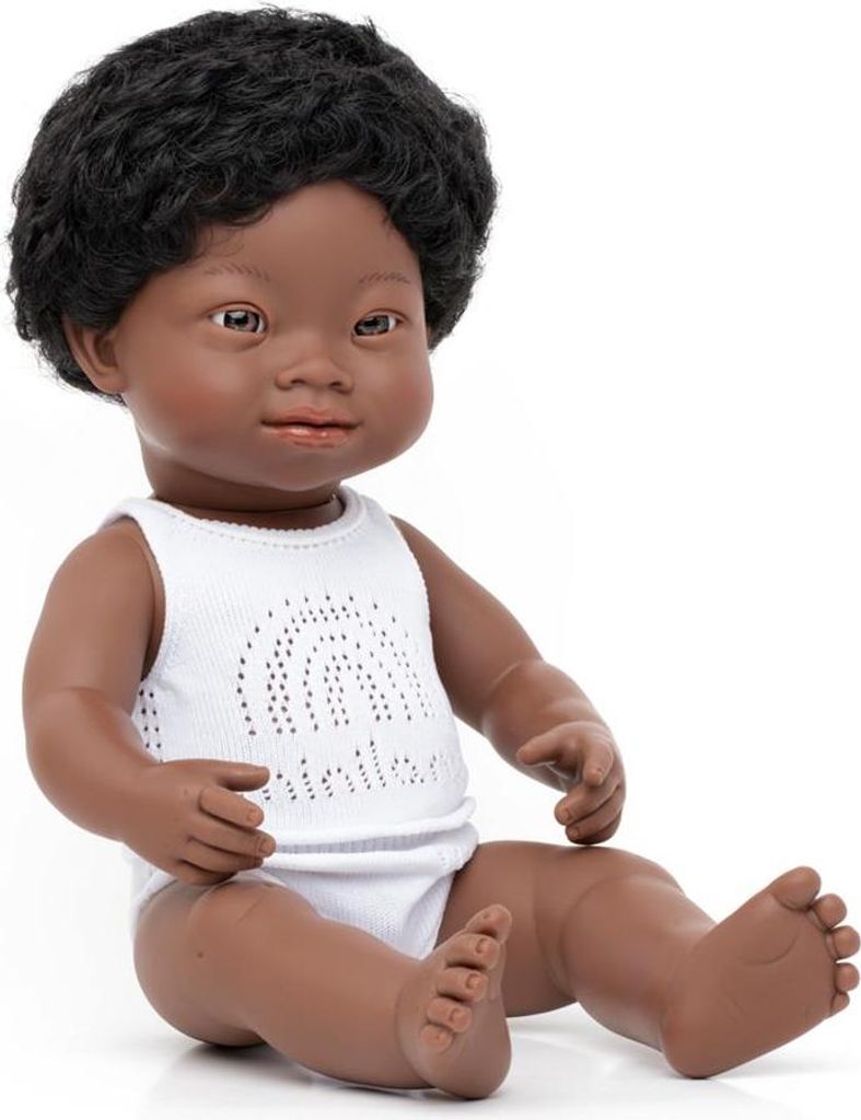 Miniland afrikanischer Junge 38cm mit Down Syndrom, 31175