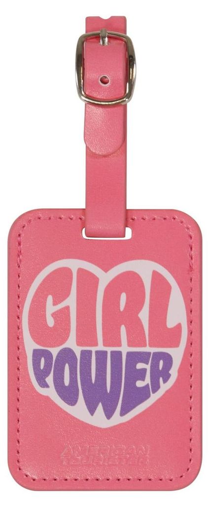 American Tourister Anhänger Reisezubehör Luggage Tag 2x Print Girl Power pink
