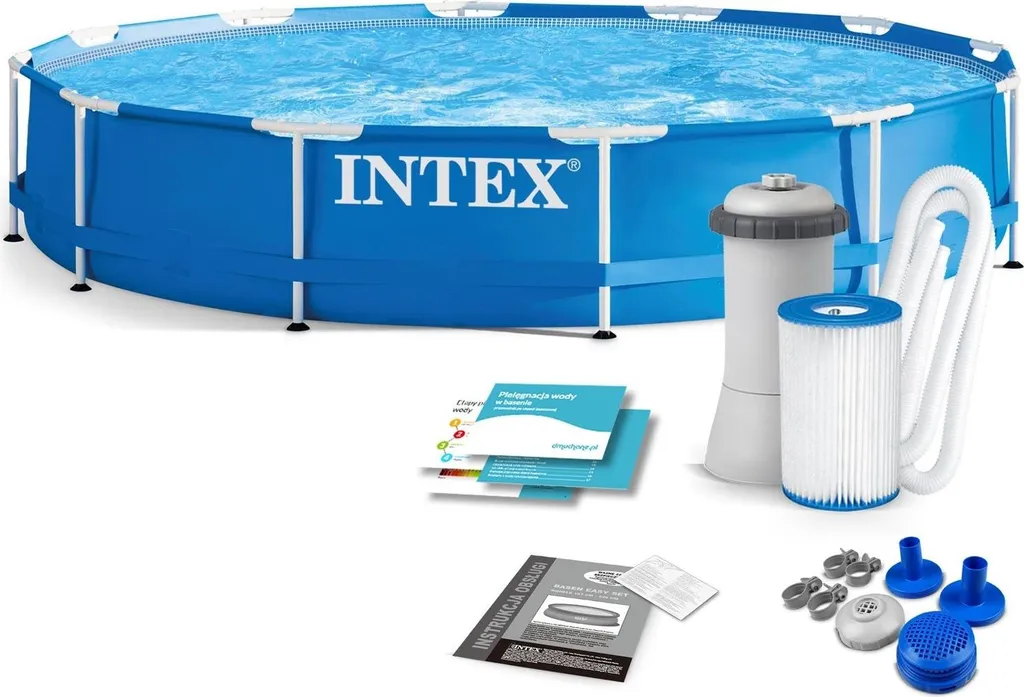 Piscine Intex 28212 Metal Frame 366 x 76 cm avec Pompe et Filtre 9en1