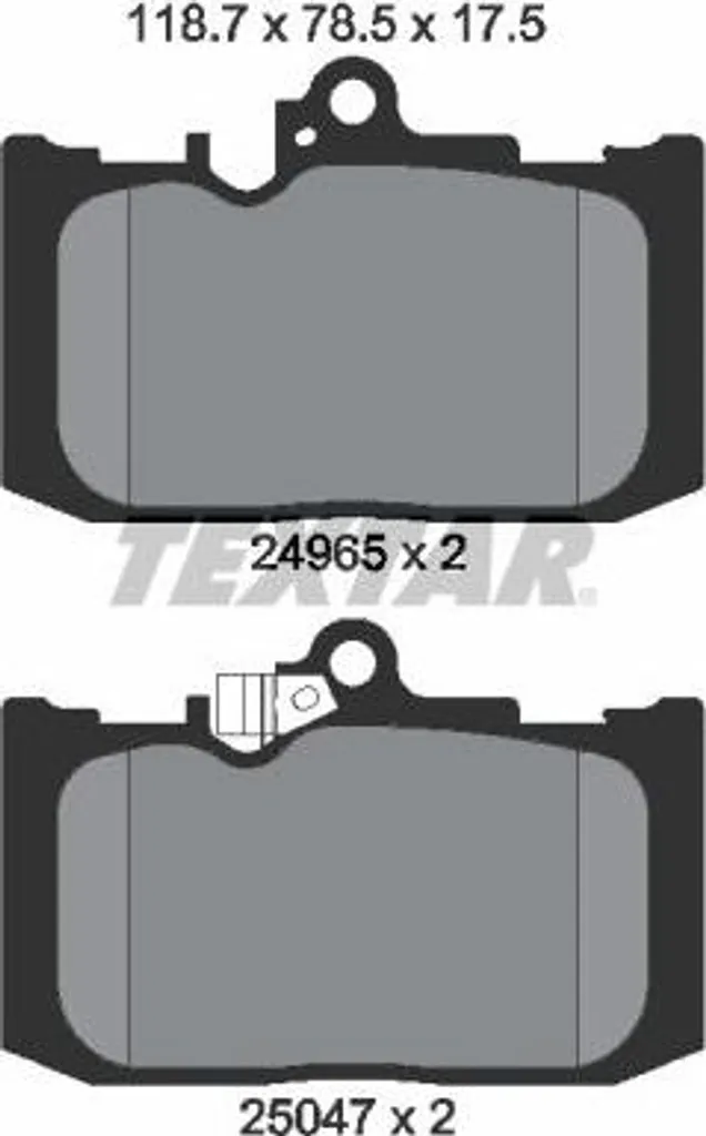 Jeu de plaquettes de frein à disque TEXTAR compatible RC et GS 24965