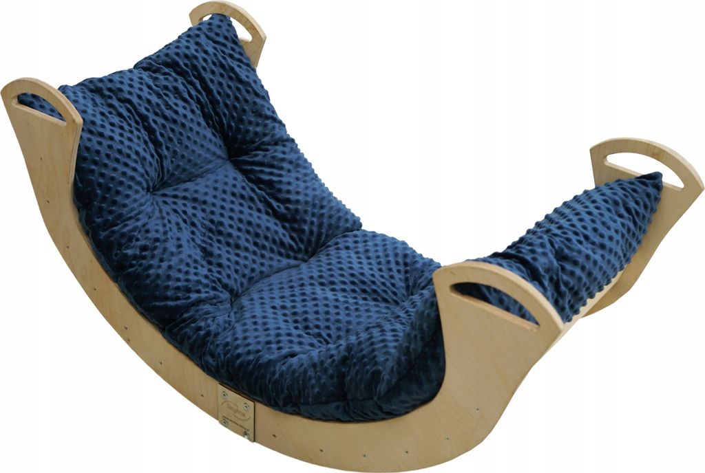 Skyline Holz Kletterbogen Klettergerüste Kletterdreieck Baby Kletterwippe Holzbogen für Kinder Montessori Lack Klappbar, mod.C, 98x46x49cm, Marine