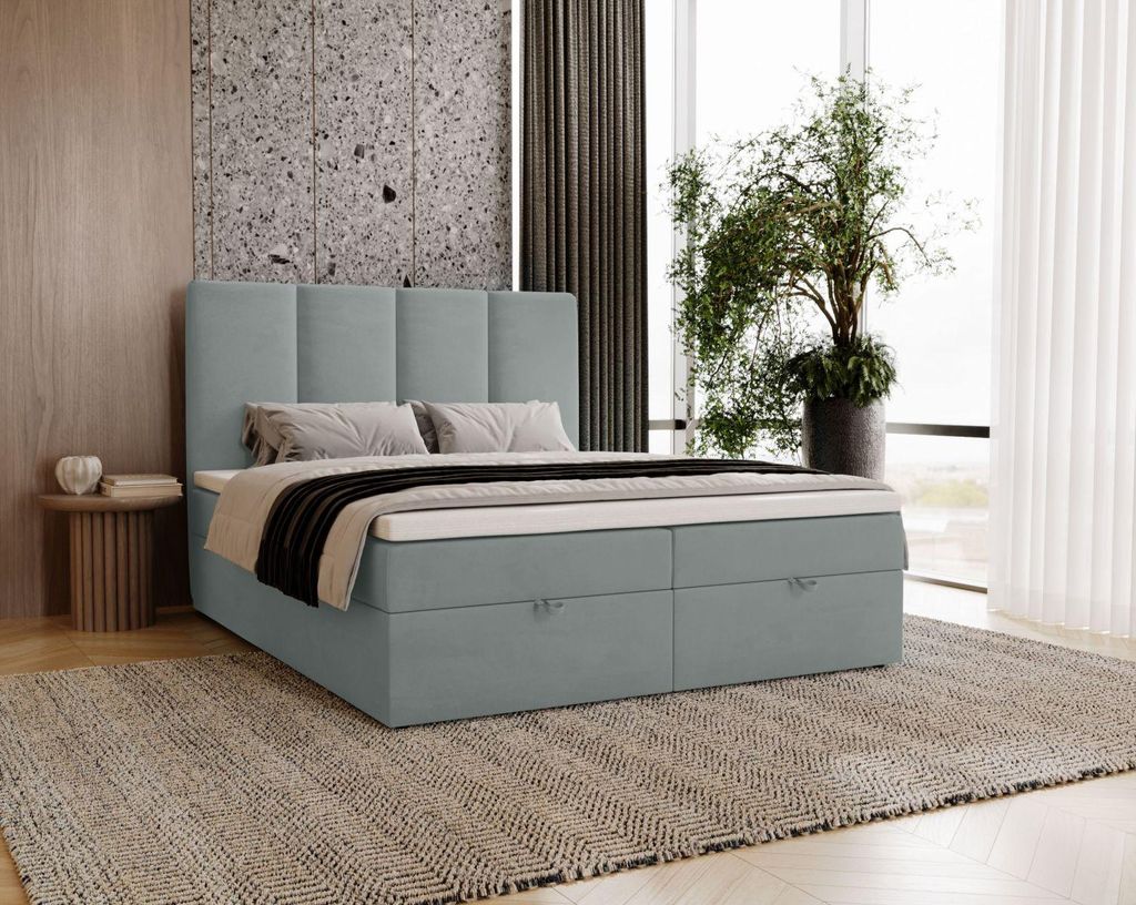 Kontinentales Doppelbett 180x200 GLADE - Platin