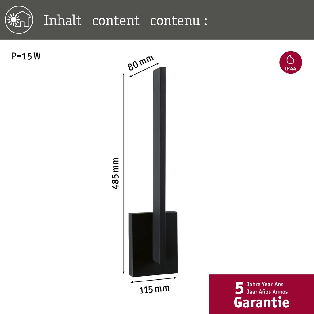Éclairage LED extérieur Levka Paulmann pour Terrasse et Entrée Maison - 3