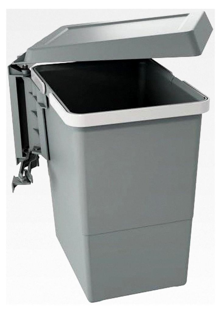 Automatischer Mülleimer mit Kunststofftür, 18 Liter, Dunkelgrau, 30,20 x 23,50 x 36,10 cm