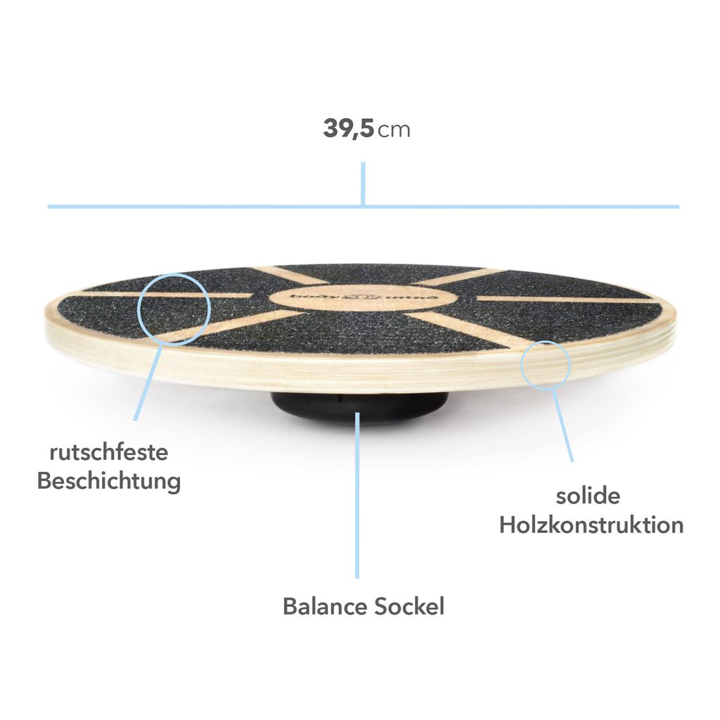 rutschfeste Oberfläche Balanceboard Wackelbrett Top-Therapiekreisel aus Holz 
