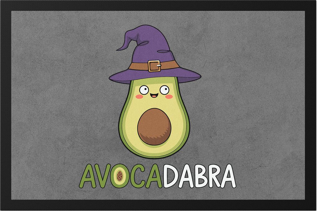 Avocadabra Lustiges Avocado-Hexenmotive Fußmatte Geschenkidee witziges Design Halloween