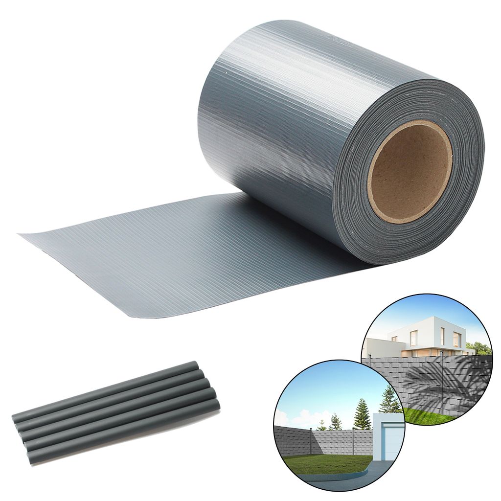 Jopassy 4x 70m Sichtschutzfolie Gartenfreude Folie PVC Zaun Folie SichtschutzStreifen,Schwarz