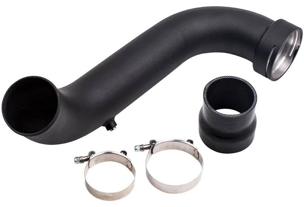 Intake Turbo Charge Pipe Kit - Ladeluftrohr Satz - Für N55 3.0T E90 E91 E92 E82 - 7,6 cm Rohrdurchmesser - Aluminium 6061 - Länge 50,9 cm - Gewic...