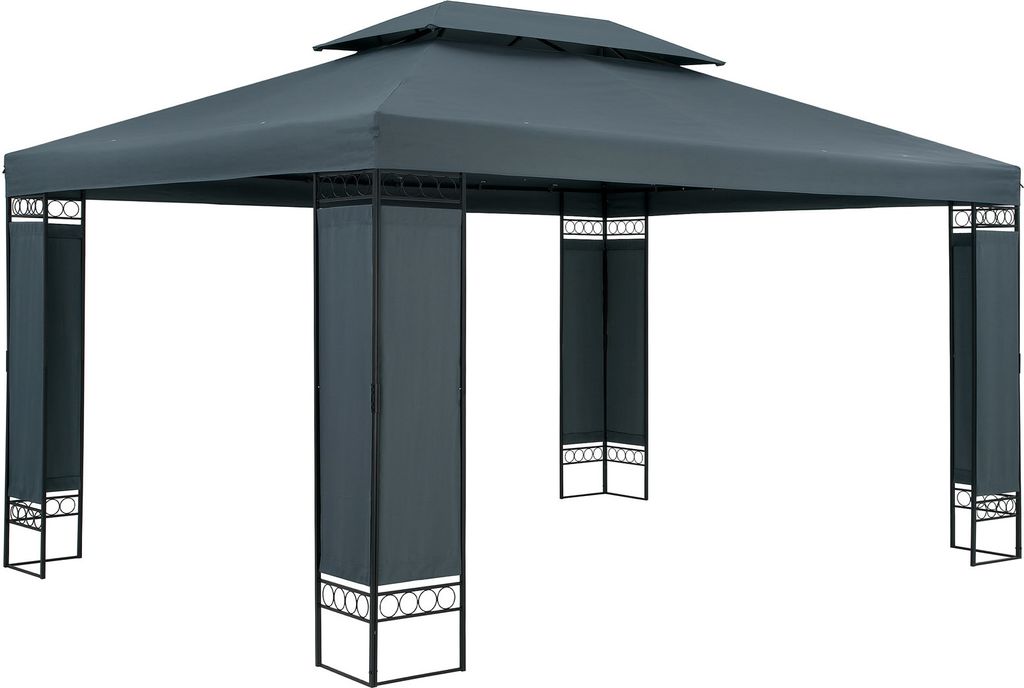Pavillon Gartenzelt Gartenpavillon Elda 3x4m Metall Produktbild 