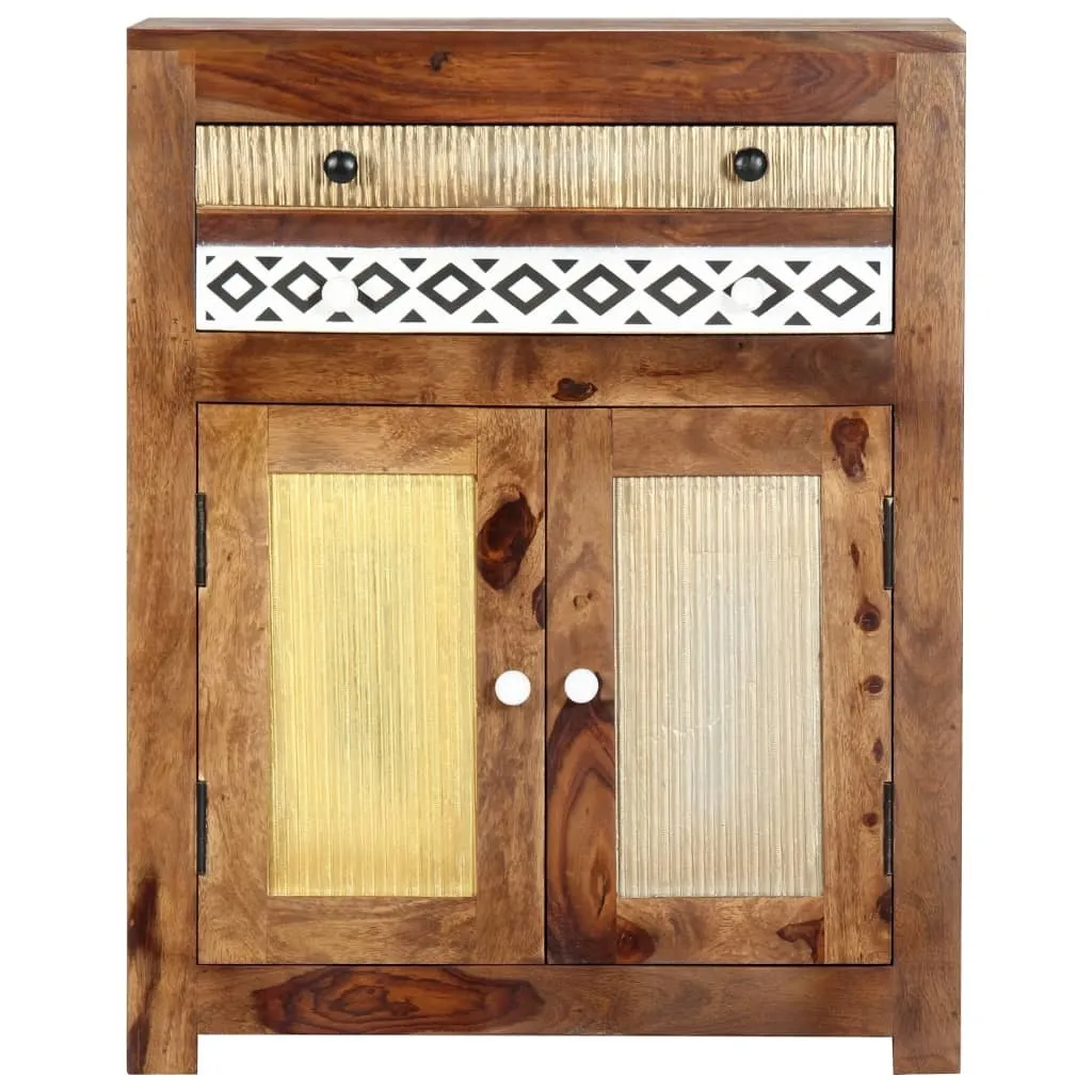 Petit meuble en acacia massif vidaXL commode durable et authentique