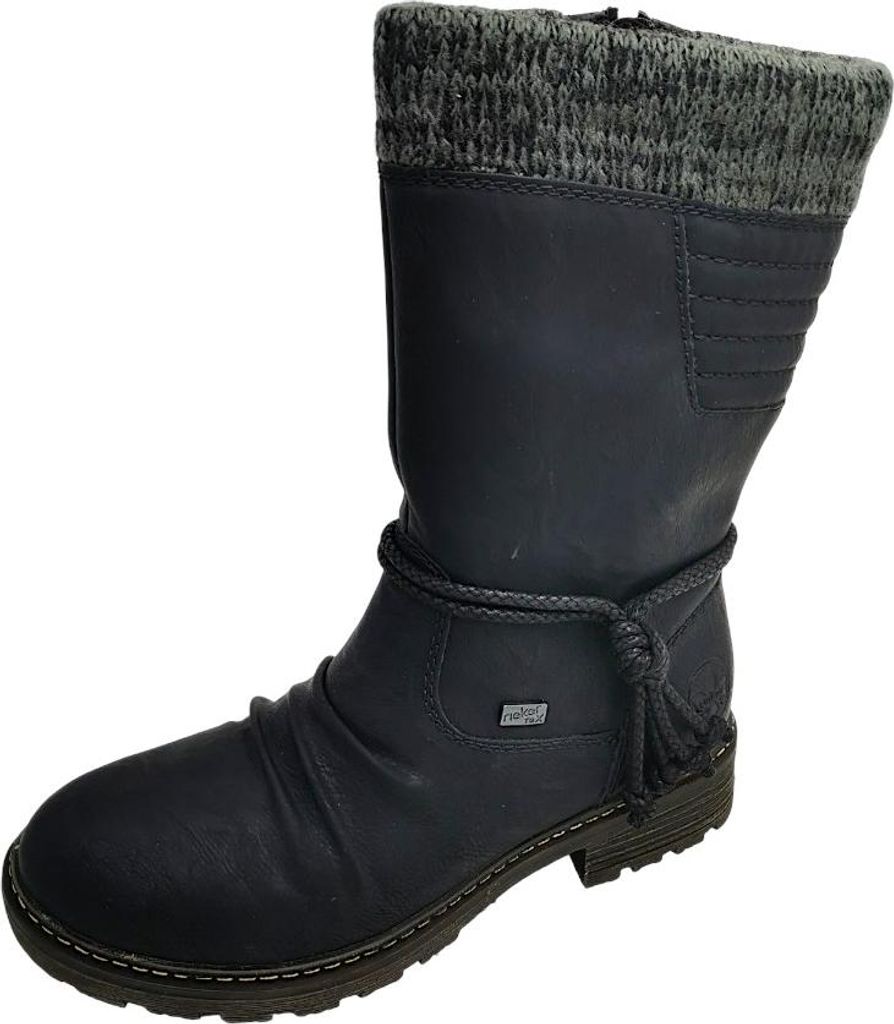 Rieker Damen Stiefel Warmfutter Kordel Winterstiefel