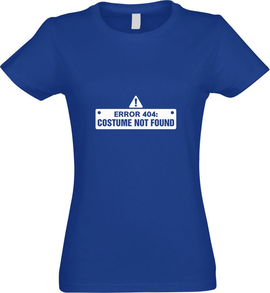 Kiwistar - T-Shirt tailliert - Damen - royal - Error IV0IV - Costume not Found - mit Motiv Bedruckt - Funshirt Design - Sport - Freizeit - Damen - XL