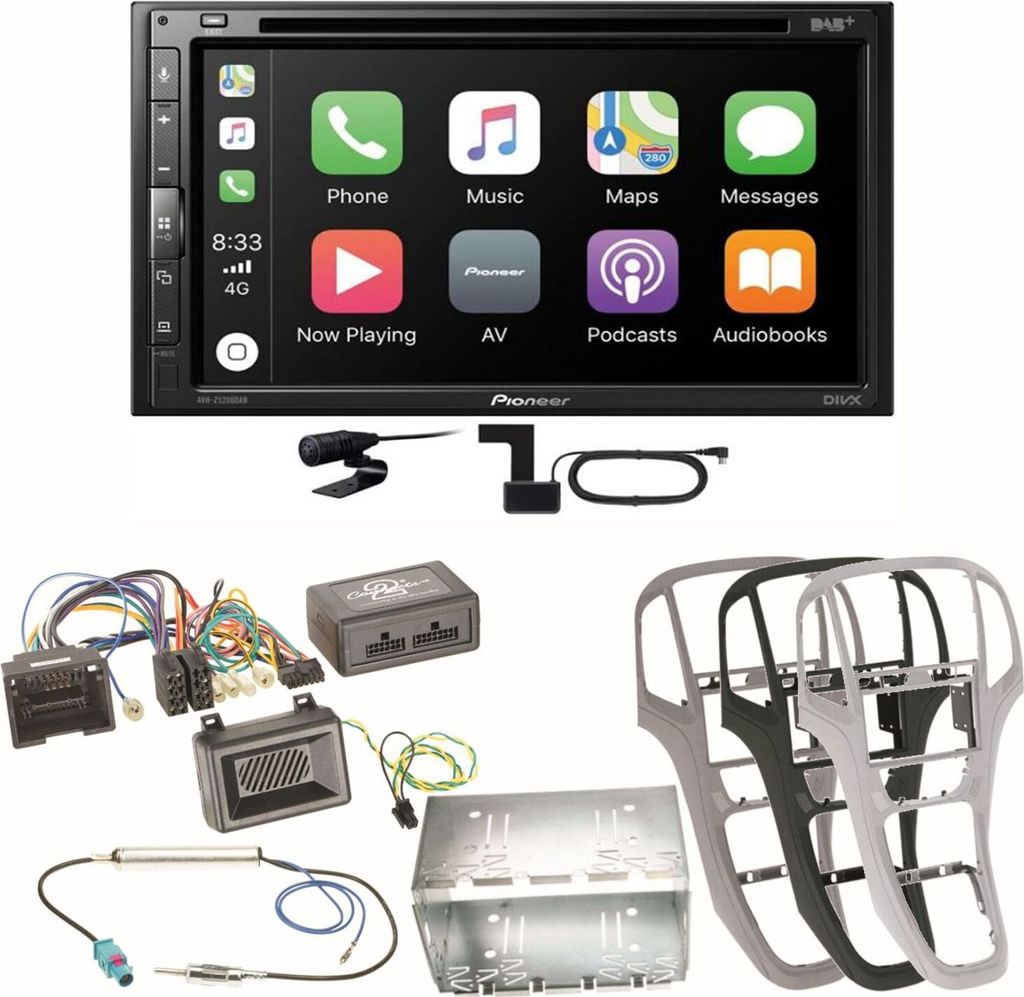 Pioneer AVH-Z5200DAB Android Auto Carplay Einbauset für Opel Astra J